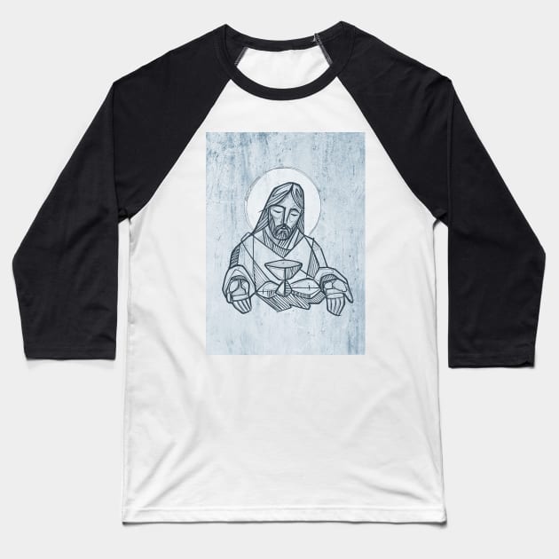 Jesus Christ at the Last Supper Baseball T-Shirt by bernardojbp